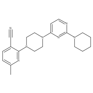 6-Methyl-2-{4-[2-(piperidin-1-yl)pyrimidin-4-yl]piperazin-1-yl}pyridine-3-carbonitrile Structure
