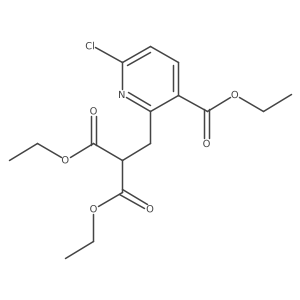 1,3-Diethyl 2-[[6-chloro-3-(ethoxycarbonyl)-2-pyridinyl]methyl]propanedioate结构式