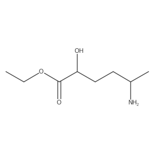 Ethyl 5-amino-2-hydroxyhexanoate结构式