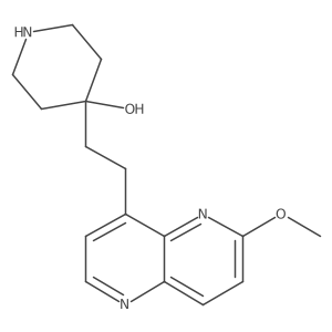4-{2-[6-(Methyloxy)-1,5-naphthyridin-4-yl]ethyl}-4-piperidinol Structure