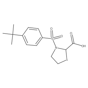 3-[[4-(1,1-Dimethylethyl)phenyl]sulfonyl]-2-thiazolidinecarboxylic acid结构式