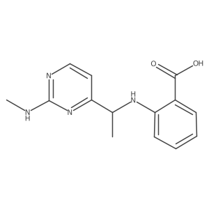 2-[1-(2-Methylamino-pyrimidin-4-yl)-ethylamino]-benzoic acid Structure