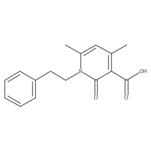 1,2-Dihydro-4,6-dimethyl-2-oxo-1-(2-phenylethyl)-3-pyridinecarboxylic acid结构式