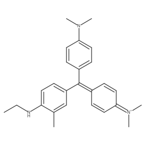 Bis[4-(dimethylamino)phenyl][4-(ethylamino)-3-methylphenyl]methylium结构式