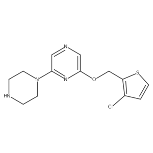 Pyrazine, 2-[(3-chloro-2-thienyl)methoxy]-6-(1-piperazinyl)-结构式