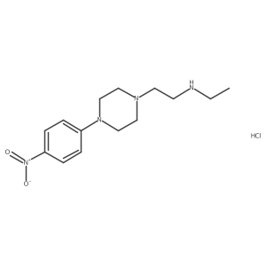 N-ethyl-2-[4-(4-nitrophenyl)piperazin-1-yl]ethanamine;hydrochloride Structure