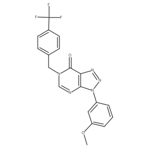 3-(3-methoxyphenyl)-6-(4-(trifluoromethyl)benzyl)-3H-[1,2,3]triazolo[4,5-d]pyrimidin-7(6H)-one Structure