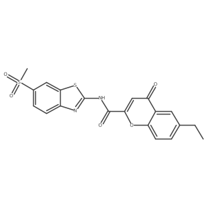 6-ethyl-N-[6-(methylsulfonyl)-1,3-benzothiazol-2-yl]-4-oxo-4H-chromene-2-carboxamide Structure