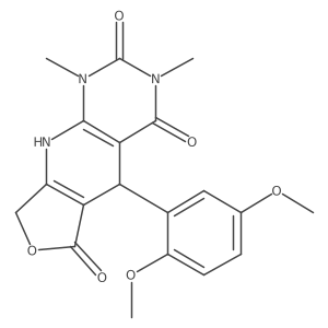 8-(2,5-Dimethoxyphenyl)-11,13-dimethyl-5-oxa-2,11,13-triazatricyclo[7.4.0.0^{3,7}]trideca-1(9),3(7)-diene-6,10,12-trione结构式
