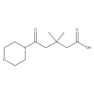 3,3-Dimethyl-5-(morpholin-4-yl)-5-oxopentanoic acid结构式