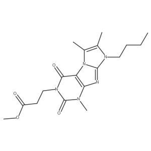Methyl 3-(6-butyl-4,7,8-trimethyl-1,3-dioxopurino[7,8-a]imidazol-2-yl)propanoate Structure