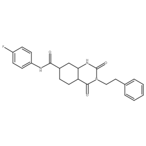 N-(4-fluorophenyl)-2,4-dioxo-3-(2-phenylethyl)-1,2,3,4-tetrahydroquinazoline-7-carboxamide Structure