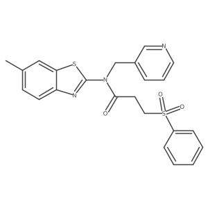 N-(6-methylbenzo[d]thiazol-2-yl)-3-(phenylsulfonyl)-N-(pyridin-3-ylmethyl)propanamide Structure