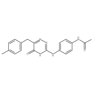 N-(4-((6-(4-methylbenzyl)-5-oxo-4,5-dihydro-1,2,4-triazin-3-yl)amino)phenyl)acetamide Structure