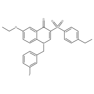6-ethoxy-3-((4-ethylphenyl)sulfonyl)-1-(3-fluorobenzyl)quinolin-4(1H)-one结构式