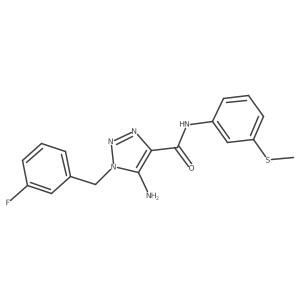 5-amino-1-[(3-fluorophenyl)methyl]-N-[3-(methylsulfanyl)phenyl]-1H-1,2,3-triazole-4-carboxamide结构式