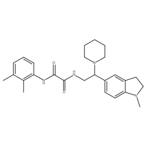 N1-(2,3-dimethylphenyl)-N2-(2-(1-methylindolin-5-yl)-2-(piperidin-1-yl)ethyl)oxalamide结构式