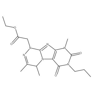 ethyl 2-(3,4,9-trimethyl-6,8-dioxo-7-propyl-4H-purino[8,7-c][1,2,4]triazin-1-yl)acetate结构式
