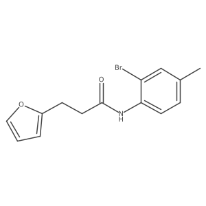 N-(2-bromo-4-methylphenyl)-3-(furan-2-yl)propanamide结构式