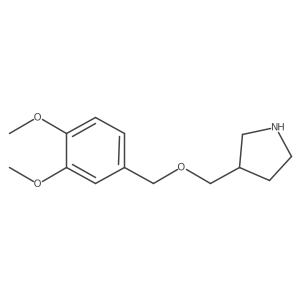 3-[[(3,4-Dimethoxyphenyl)methoxy]methyl]pyrrolidine结构式