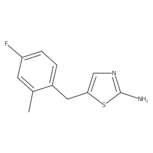 5-[(4-Fluoro-2-methylphenyl)methyl]-1,3-thiazol-2-amine Structure