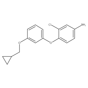 3-Chloro-4-[3-(cyclopropylmethoxy)phenoxy]aniline结构式
