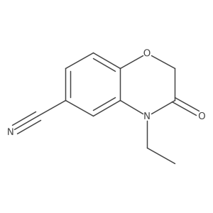 4-Ethyl-3,4-dihydro-3-oxo-2H-1,4-benzoxazine-6-carbonitrile结构式