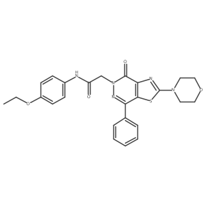 N-(4-ethoxyphenyl)-2-(2-morpholino-4-oxo-7-phenylthiazolo[4,5-d]pyridazin-5(4H)-yl)acetamide结构式