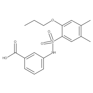3-(4,5-Dimethyl-2-propoxybenzenesulfonamido)benzoic acid结构式