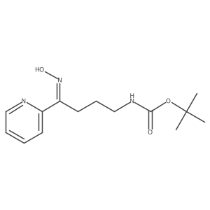 (4-Hydroxyimino-4-pyridin-2-yl-butyl)-carbamic acid tert-butyl ester结构式