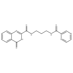 4-hydroxy-N-{3-[(pyrazin-2-ylcarbonyl)amino]propyl}quinazoline-2-carboxamide Structure