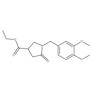 1-(3,4-Dimethoxy-benzyl)-5-oxo-pyrrolidine-3-carboxylic acid ethyl ester结构式