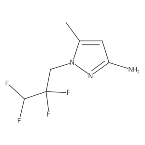 5-Methyl-1-(2,2,3,3-tetrafluoropropyl)-1H-pyrazol-3-amine结构式