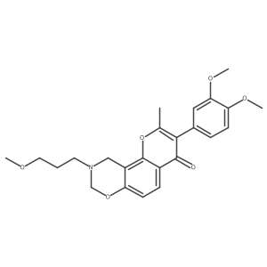 3-(3,4-dimethoxyphenyl)-9-(3-methoxypropyl)-2-methyl-9,10-dihydrochromeno[8,7-e][1,3]oxazin-4(8H)-one Structure