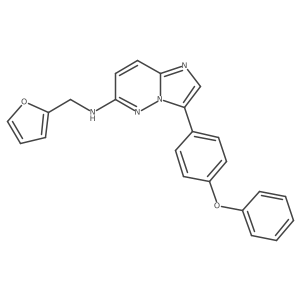 N-(furan-2-ylmethyl)-3-(4-phenoxyphenyl)imidazo[1,2-b]pyridazin-6-amine结构式