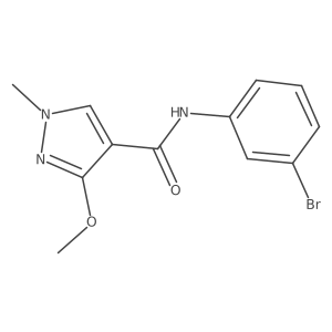 N-(3-bromophenyl)-3-methoxy-1-methyl-1H-pyrazole-4-carboxamide结构式