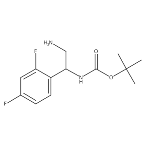 tert-butyl N-[2-amino-1-(2,4-difluorophenyl)ethyl]carbamate Structure