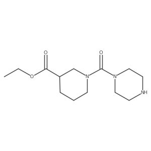 Ethyl 1-(piperazine-1-carbonyl)piperidine-3-carboxylate结构式