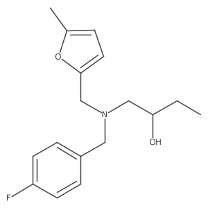 1-{(4-Fluorobenzyl)[(5-methyl-2-furyl)methyl]amino}-2-butanol结构式