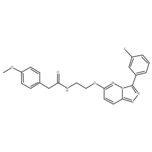 N-(2-((3-(3-fluorophenyl)-[1,2,4]triazolo[4,3-b]pyridazin-6-yl)oxy)ethyl)-2-(4-methoxyphenyl)acetamide结构式