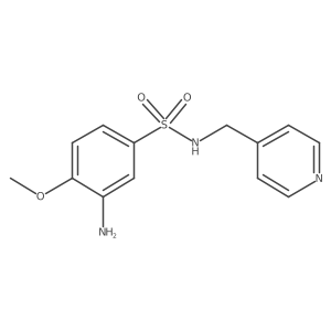3-amino-4-methoxy-N-(pyridin-4-ylmethyl)benzenesulfonamide结构式