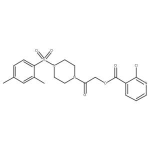2-[4-(2,4-Dimethylbenzenesulfonyl)piperazin-1-YL]-2-oxoethyl 2-chloropyridine-3-carboxylate结构式