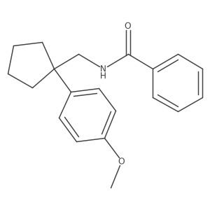 N-((1-(4-methoxyphenyl)cyclopentyl)methyl)benzamide结构式