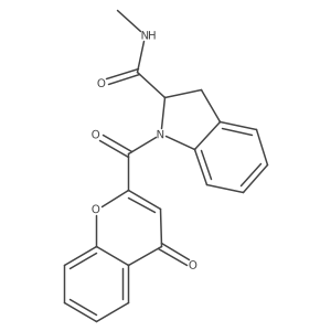 N-methyl-1-(4-oxo-4H-chromene-2-carbonyl)indoline-2-carboxamide Structure