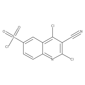2,4-Dichloro-3-cyanoquinoline-6-sulfonyl chloride Structure