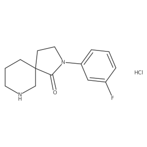 2-(3-Fluorophenyl)-2,7-diazaspiro[4.5]decan-1-one hydrochloride结构式