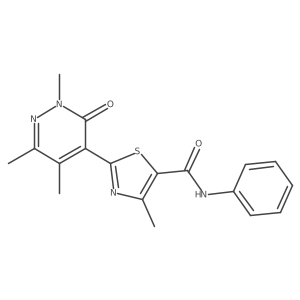 2-(2,3-Dihydro-2,5,6-trimethyl-3-oxo-4-pyridazinyl)-4-methyl-N-phenyl-5-thiazolecarboxamide结构式