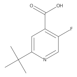 2-(1,1-Dimethylethyl)-5-fluoro-4-pyridinecarboxylic acid结构式