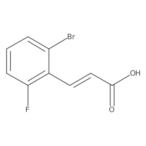 (E)-3-(2-Bromo-6-fluorophenyl)acrylic acid结构式