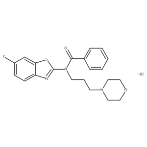 N-(6-fluorobenzo[d]thiazol-2-yl)-N-(3-morpholinopropyl)benzamide hydrochloride结构式